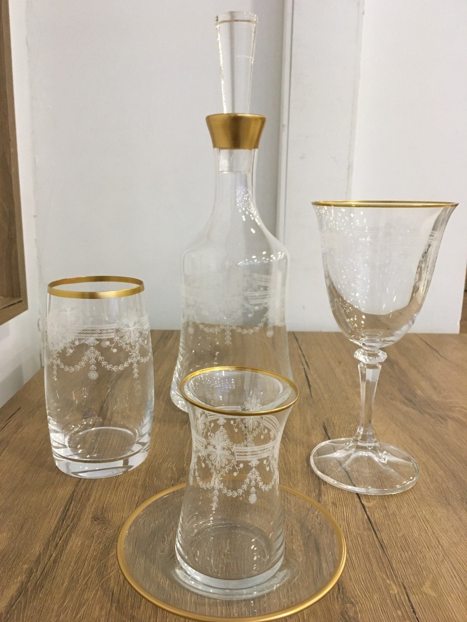 Derya Home Collection Coronam 49 Parça Mat Altın Kristal 6 lı