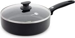 Greenpan Cambridge 24cm Seramik Yapıştırmaz Tek Saplı Basık Tence