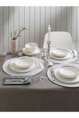 Pierre Cardin Swan Silver Porselen 24 Parça Yemek Takımı