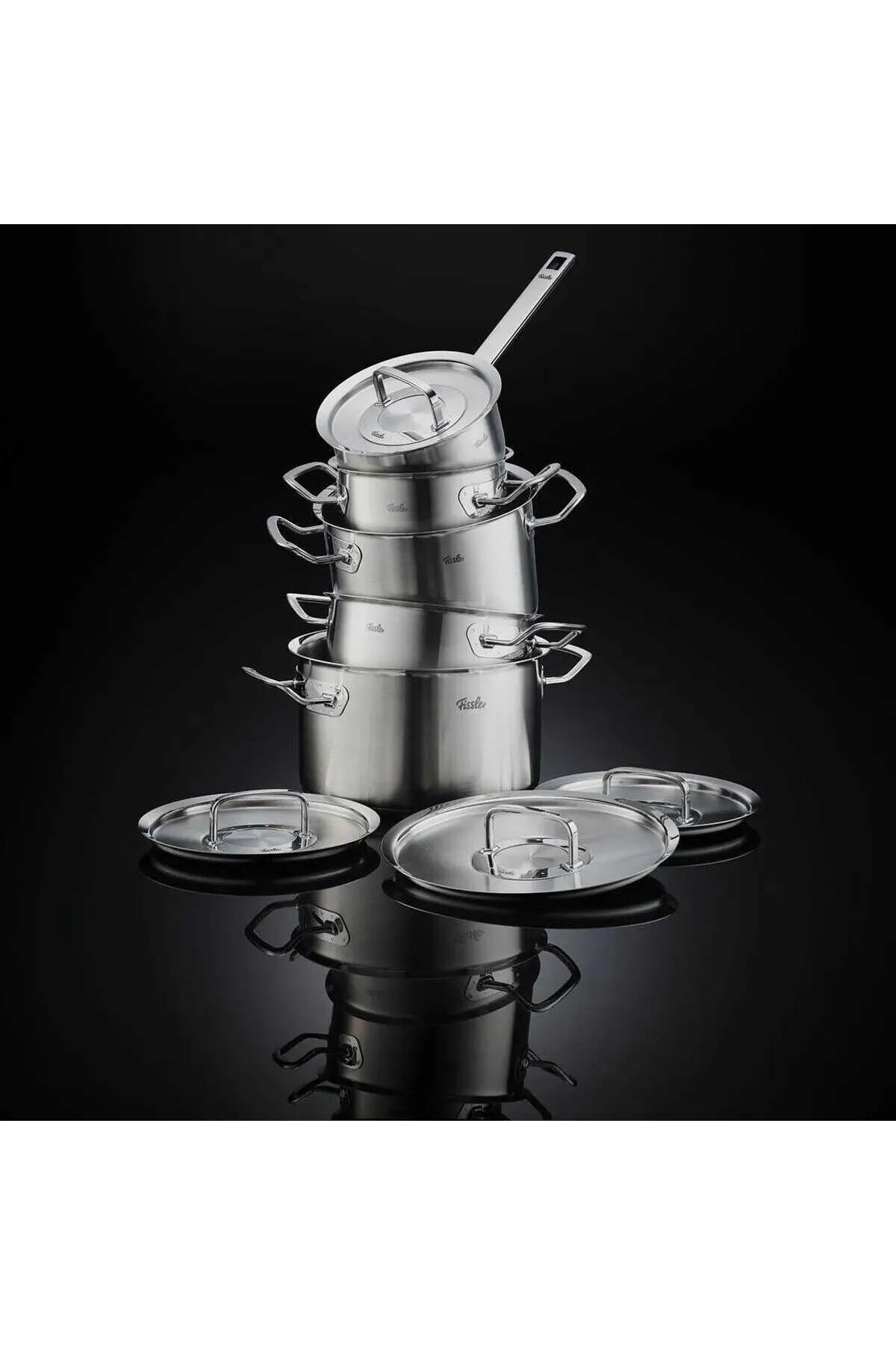 Fissler Pure Collection 9 Parça Metal Kapak Çelik Tencere Seti
