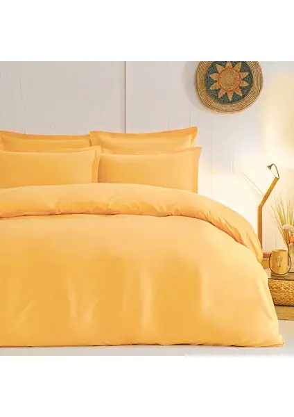 Puffy Naturalis Çift Kişilik Ranforce Yıkamalı Nevresim Takımı - Sarı