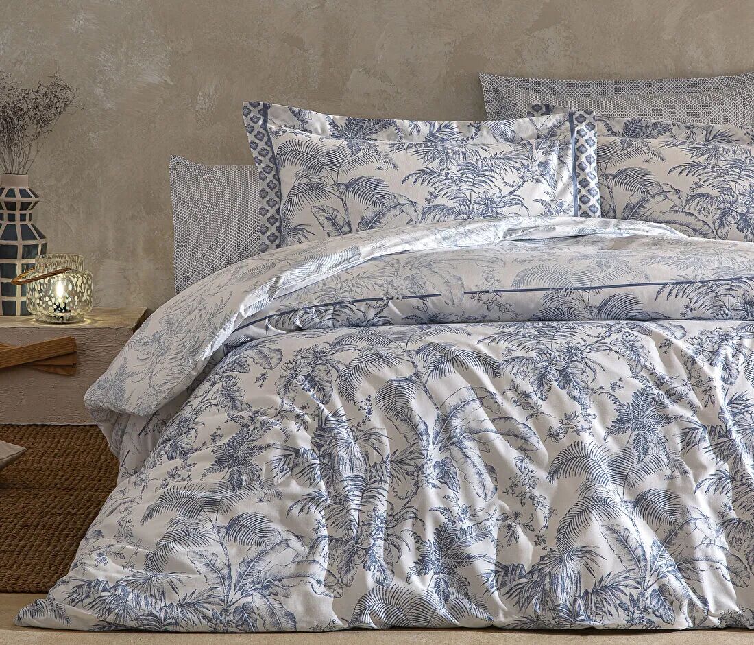 Puffy Vena Ranforce Nevresim Takımı, Tek Kişilik Mavi