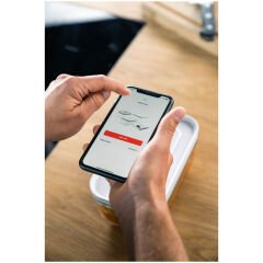 ZWILLING Fresh & Save Vakumlu Yemek Taşıma Kabı, L Düz, Plastik, Beyaz-Akdeniz Mavisi