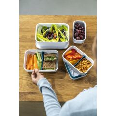 ZWILLING Fresh & Save Vakumlu Yemek Taşıma Kabı, M, Plastik, Beyaz-Akdeniz Mavisi