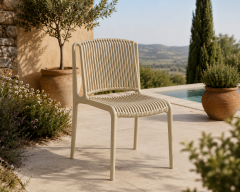 Derya Home Tilia Nes Bahçe Sandalyesi 4’lü Set – Modern Dış Mekan & Balkon Sandalyesi - Bej