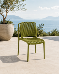 Derya Home Tilia Nes Bahçe Sandalyesi 4’lü Set – Modern Dış Mekan & Balkon Sandalyesi - Haki