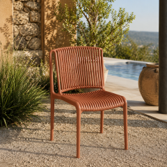 Derya Home Tilia Nes Bahçe Sandalyesi 4’lü Set – Modern Dış Mekan & Balkon Sandalyesi - Terrakota