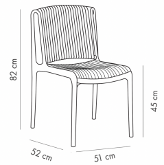 Derya Home Tilia Nes Bahçe Sandalyesi 4’lü Set – Modern Dış Mekan & Balkon Sandalyesi - Saks Mavi