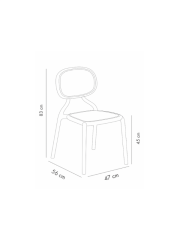Derya Home Tilia Haz Terracotta & Bej Bahçe Masa Sandalye Takımı – 4 Kişilik Premium Dış Mekan Seti