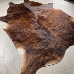 Derya Home Hakiki Dana Postu Halı Koyu Kahverengi 180x250 cm
