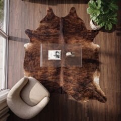 Derya Home Hakiki Dana Postu Halı Koyu Kahverengi 180x250 cm