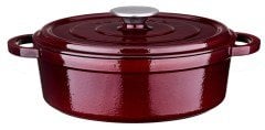 Leggno FLM4881ST28MR 28CM Flame Döküm Sığ Tencere Bordo