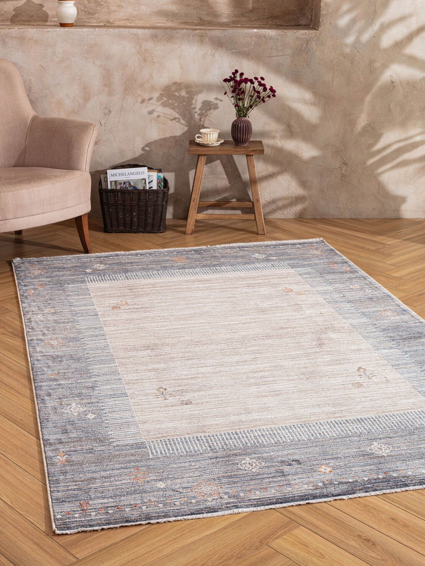 Derya Home Arven 2 Vintage Eskitme Desen Premium Modern Salon Halısı