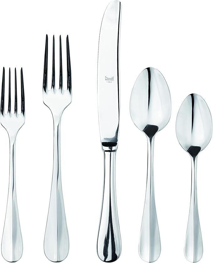 Mepra Roma 4mm Paslanmaz Çelik 72 Parça 12 Kişilik Çatal Kaşık Bıçak Takımı (Özel Ahşap Kutulu)