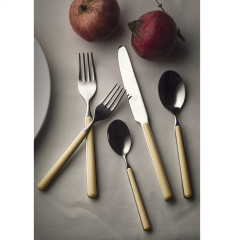 Mepra Fantasia Vanilla 4mm Paslanmaz Çelik 72 Parça 12 Kişilik Çatal Kaşık Bıçak Takımı