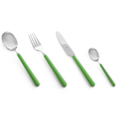 Mepra Fantasia Verde 4mm Paslanmaz Çelik 72 Parça 12 Kişilik Çatal Kaşık Bıçak Takımı