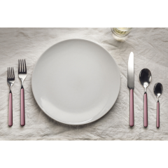 Mepra Fantasia Rosa 4mm Paslanmaz Çelik 72 Parça 12 Kişilik Çatal Kaşık Bıçak Takımı