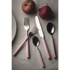 Mepra Fantasia Rosa 4mm Paslanmaz Çelik 72 Parça 12 Kişilik Çatal Kaşık Bıçak Takımı