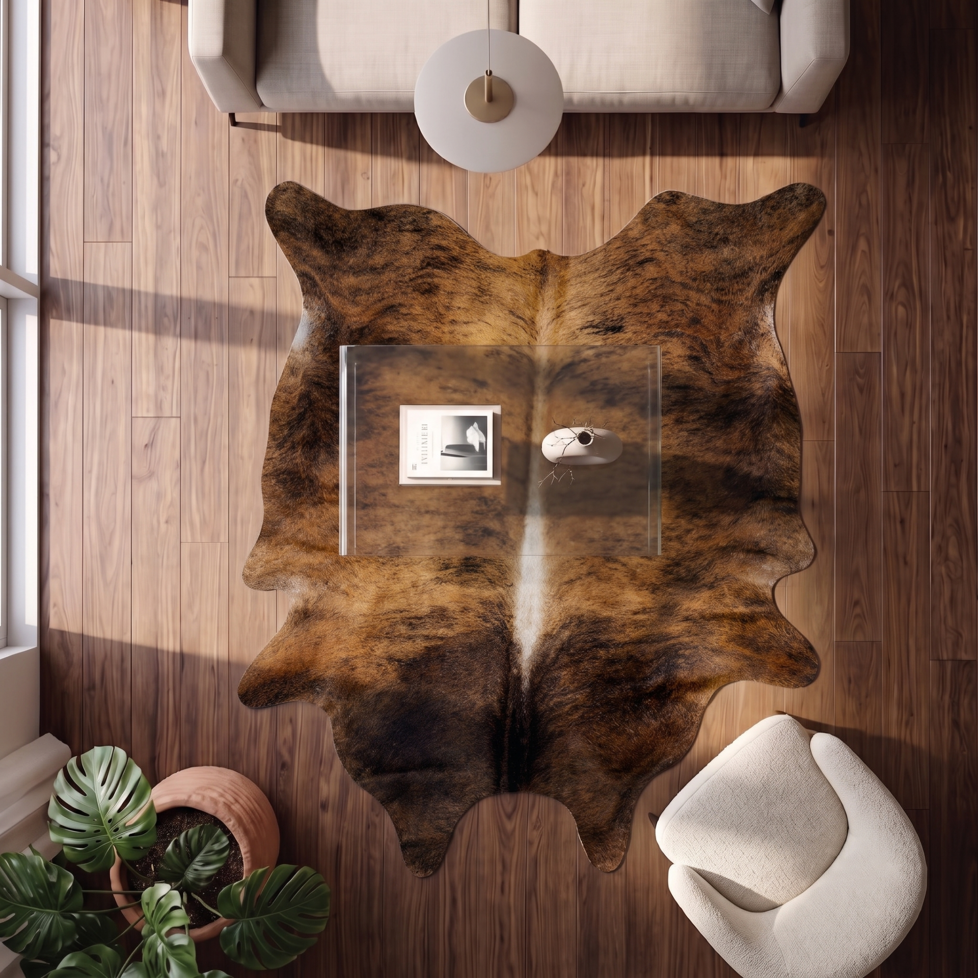 Derya Home Brindle Hakiki Dana Postu Halı 200x240 cm P17