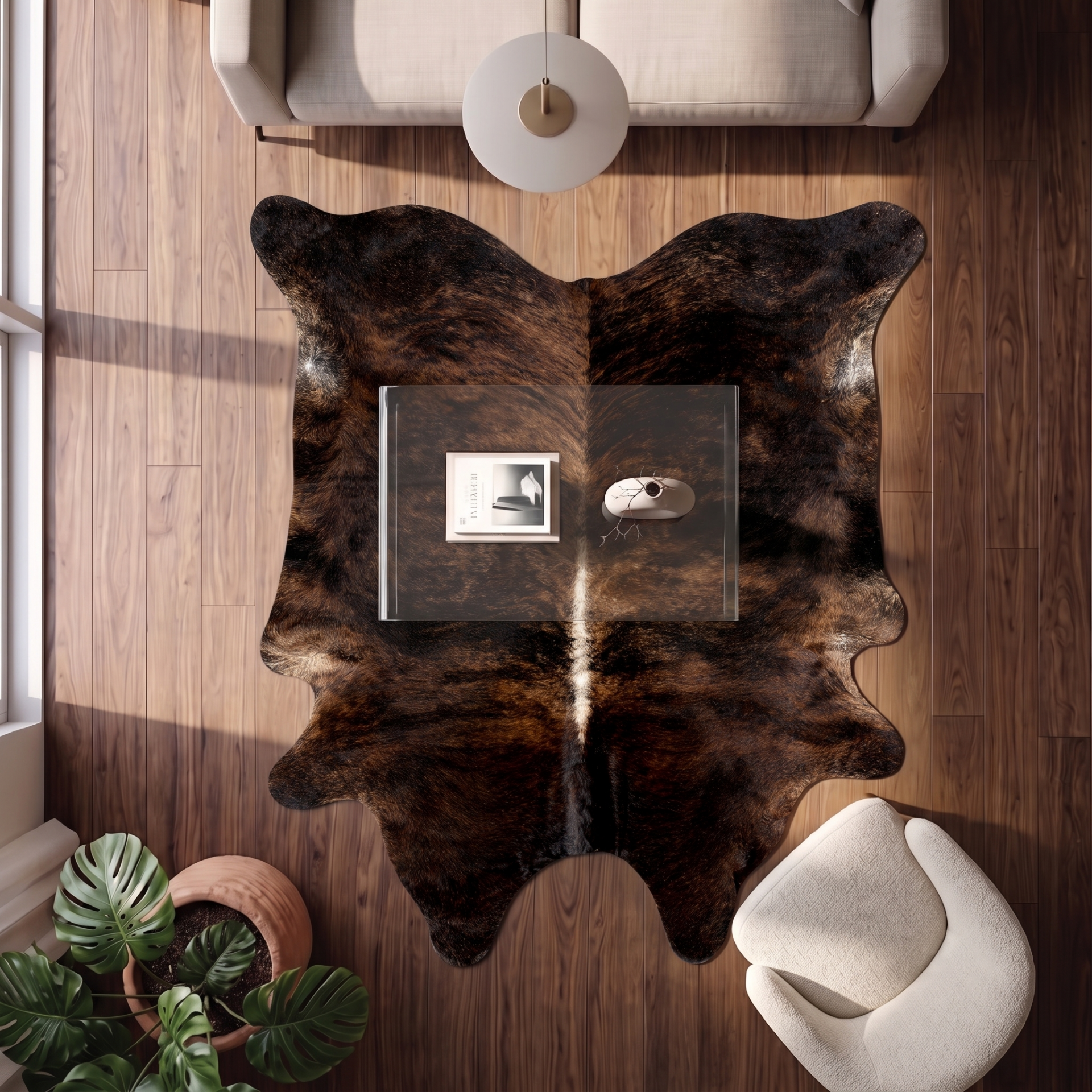 Derya Home Brindle Hakiki Dana Postu Halı 209x231 cm P18
