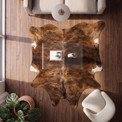 Derya Home Brindle Alacalı Hakiki Dana Postu Halı 219x235 cm P20