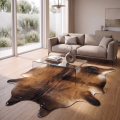 Derya Home Kahverengi Hakiki Dana Postu Halı 210x211 cm P16-2