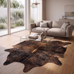 Derya Home Koyu Brindle Hakiki Dana Postu Halı 210x244 cm