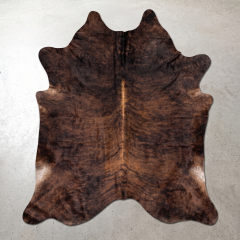 Derya Home Koyu Brindle Hakiki Dana Postu Halı 210x244 cm