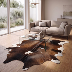 Derya Home Alacalı Üç Renkli Hakiki Dana Postu Halı 205x222 cm P30