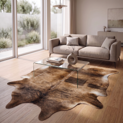 Derya Home Açık Brindle Şampanya Hakiki Dana Postu Halı 150x214 cm P31