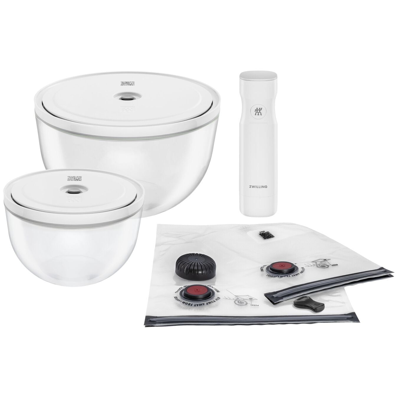 Zwilling Fresh & Save Bowls Vakumlu Başlangıç Seti Cam / M/L, 9-Parça