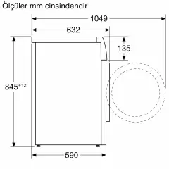 WGK264Z0TR Serie 6 Çamaşır Makinesi 11 kg maks. 1400 dev./dak.