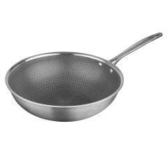 Leggno Elite Pro 3Ply Petek Tabanlı Wok Tava 30 cm