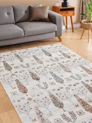 Derya Home Manchester 01 Serisi Vintage Desenli Saçaklı Halı – Klasik Modern Salon ve Oturma Odası Halısı