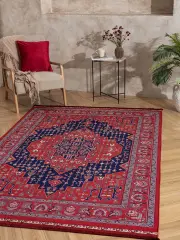 Derya Home Ahlat Koleksiyonu 04 Kırmızı Lacivert Geleneksel Anadolu Motifli Dekoratif Salon Halısı