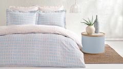 Puffy Darbies Çift Kişilik Ranforce Nevresim Takımı - Mavi