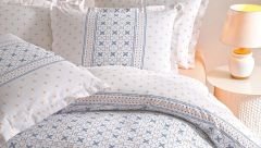 Puffy Roan Tek Kişilik Ranforce Nevresim Takımı - Indigo