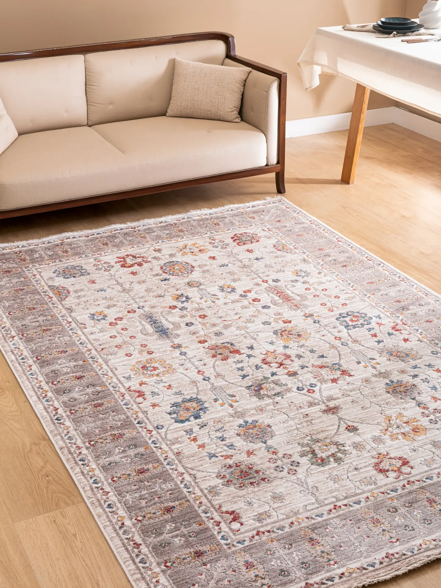 Derya Home Kuzey Saçaklı Halı %100 Degrade Polyester 7 mm Hav Vintage Desen 08
