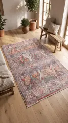 Derya Home Kuzey Saçaklı Halı %100 Degrade Polyester 7 mm Hav Vintage Desen 7