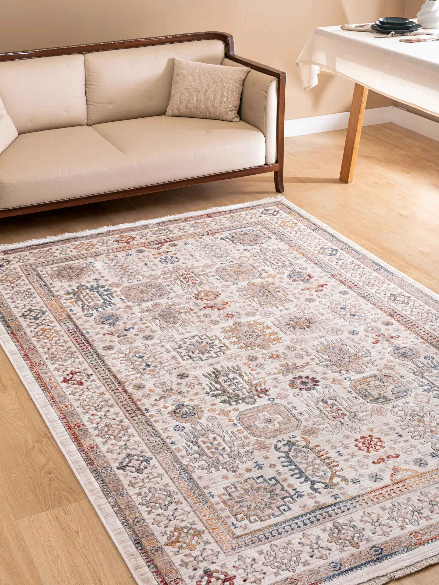 Derya Home Kuzey Saçaklı Halı %100 Degrade Polyester 7 mm Hav Vintage Desen 6