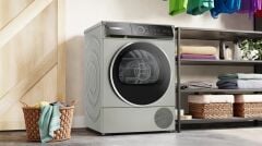 WQB245AXTR Serie 8 Isı Pompalı Kurutma Makinesi 9 kg Gümüş