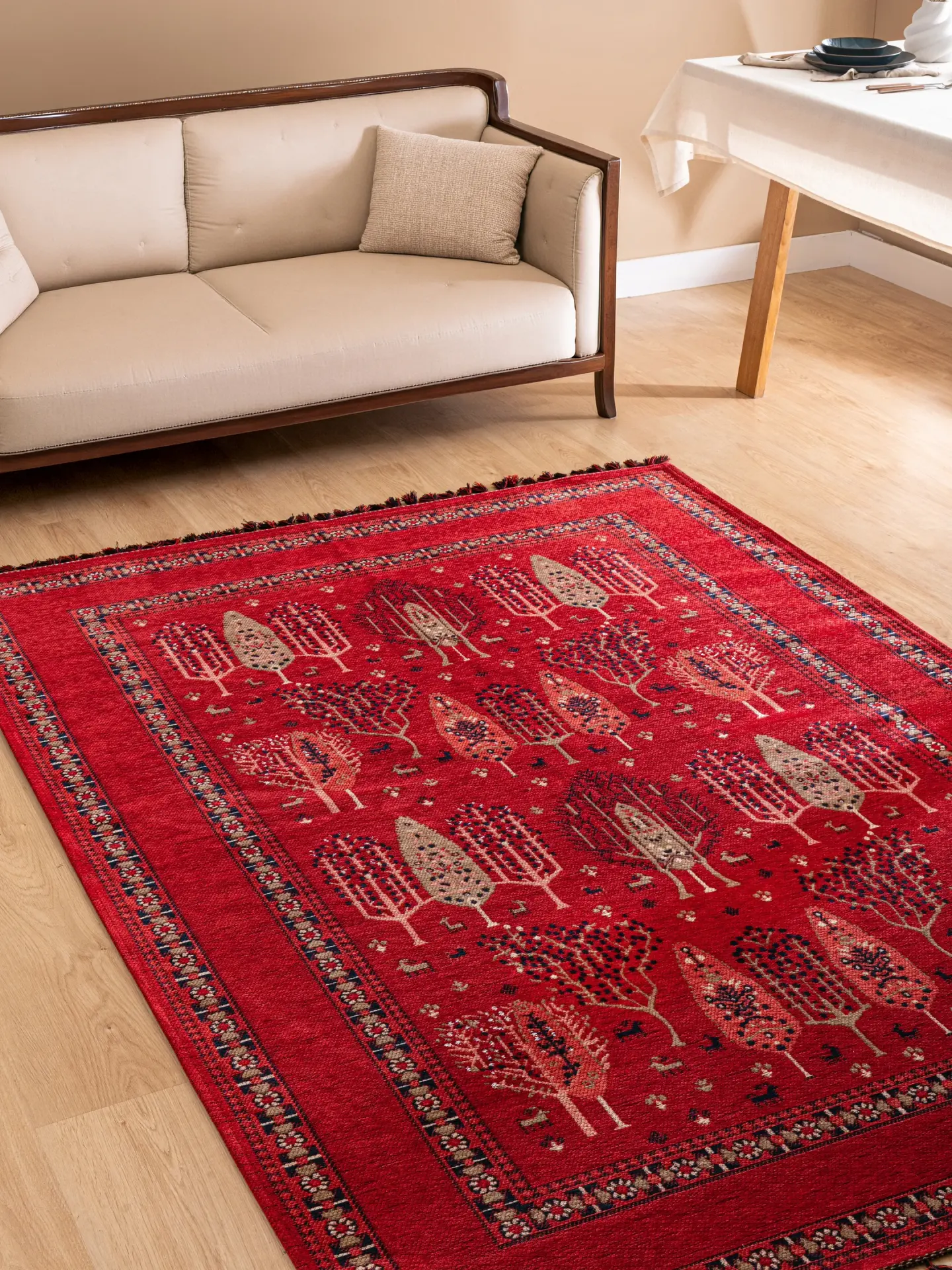 Derya Home Kahire Serisi Saçaklı Kilim Etnik Vintage Desenli 1