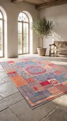Derya Home Kahire Serisi Saçaklı Kilim Etnik Vintage Desenli 5