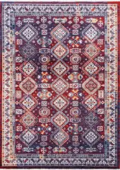 Derya Home Özbek Serisi Saçaklı Halı %100 Degrade Polyester 7 mm Vintage Etnik Desenli 6