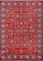 Derya Home Özbek Serisi Saçaklı Halı %100 Degrade Polyester 7 mm Vintage Etnik Desenli 2