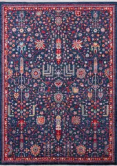 Derya Home Özbek Serisi Saçaklı Halı %100 Degrade Polyester 7 mm Vintage Etnik Desenli 5