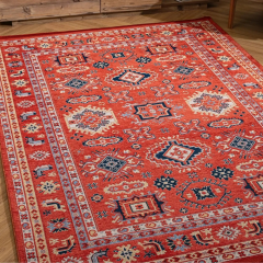 Derya Home Kütahya KY01 Otantik Geometrik Desenli İnce Dokuma Kilim Halı