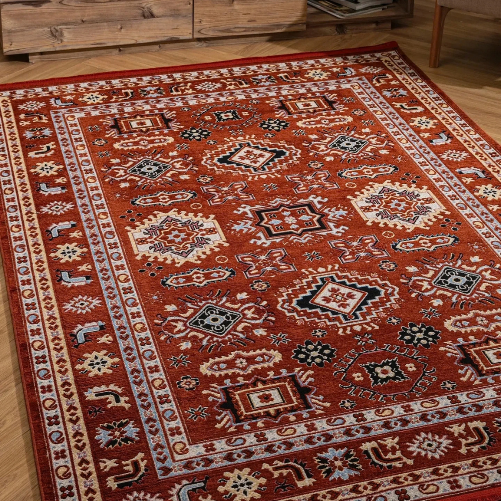 Derya Home Kütahya KY04 Etnik Desenli Zamansız Salon ve Antre Kilimi