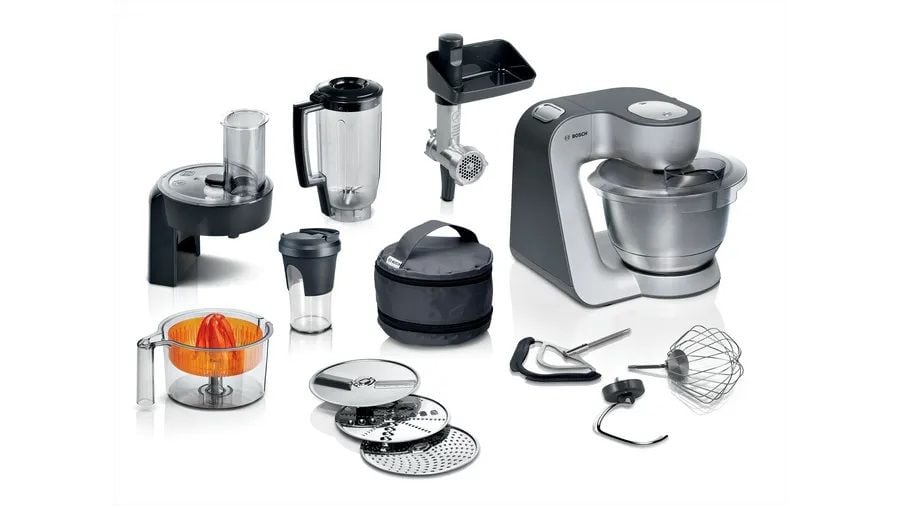 MUM58359 Serie 4 Mutfak Makinesi MUM 5 1000 W Metalik inoks gümüş