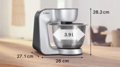 MUM58359 Serie 4 Mutfak Makinesi MUM 5 1000 W Metalik inoks gümüş